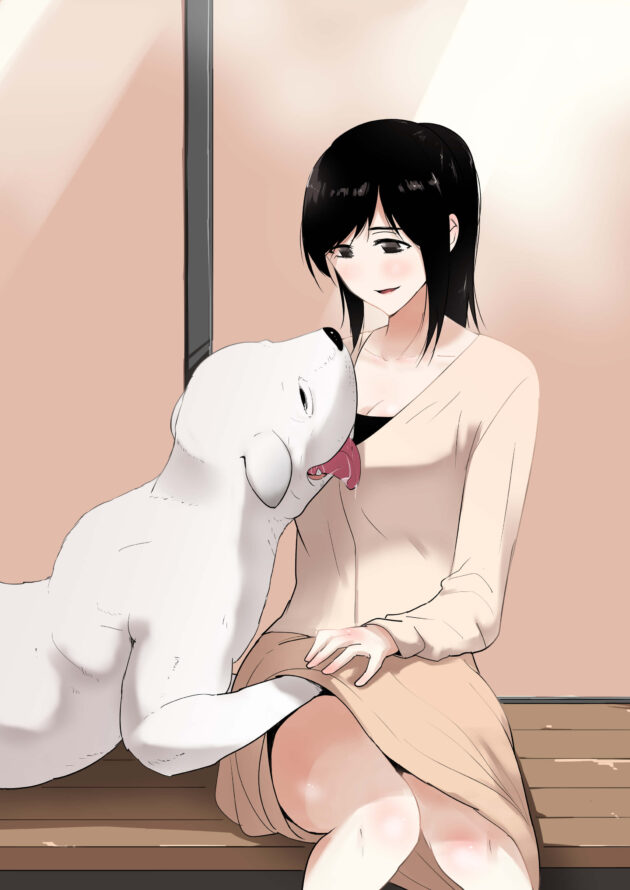 【エロ同人誌】ペットの犬を飼い始めた巨乳主婦が獣姦セックスしてるよｗｗｗｗ【無料 エロ漫画】 (53)