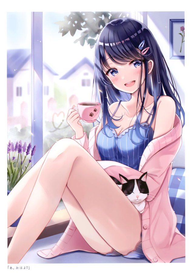 【エロ同人誌】巨乳美少女は夏にはだけた格好をしてアイスを食べてとってもセクシー。【無料 エロ漫画】 (3)
