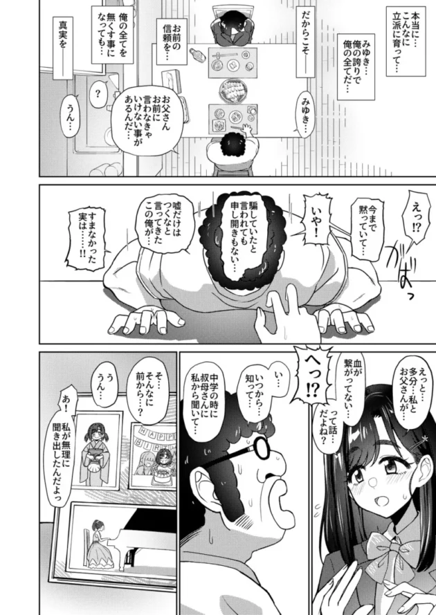 【エロ同人】男手ひとつで育て上げた容姿端麗×頭脳明晰×性欲激強などスケベ爆乳ファザコン娘と生ハメ中出し近親相姦しちゃう話【エロ漫画 無料】_(3)